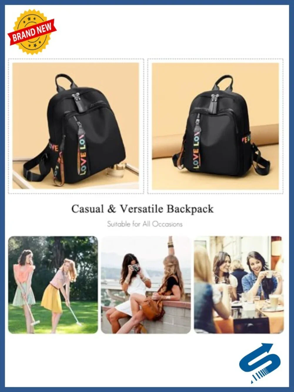 Water-Resistant Lightweight Backpack for Work Travel College